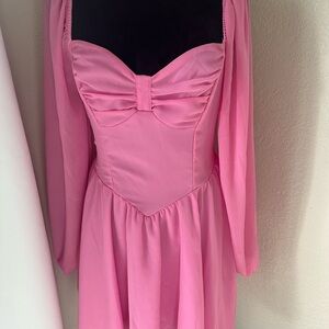 SHEIN Pink Long Sleeve Dress